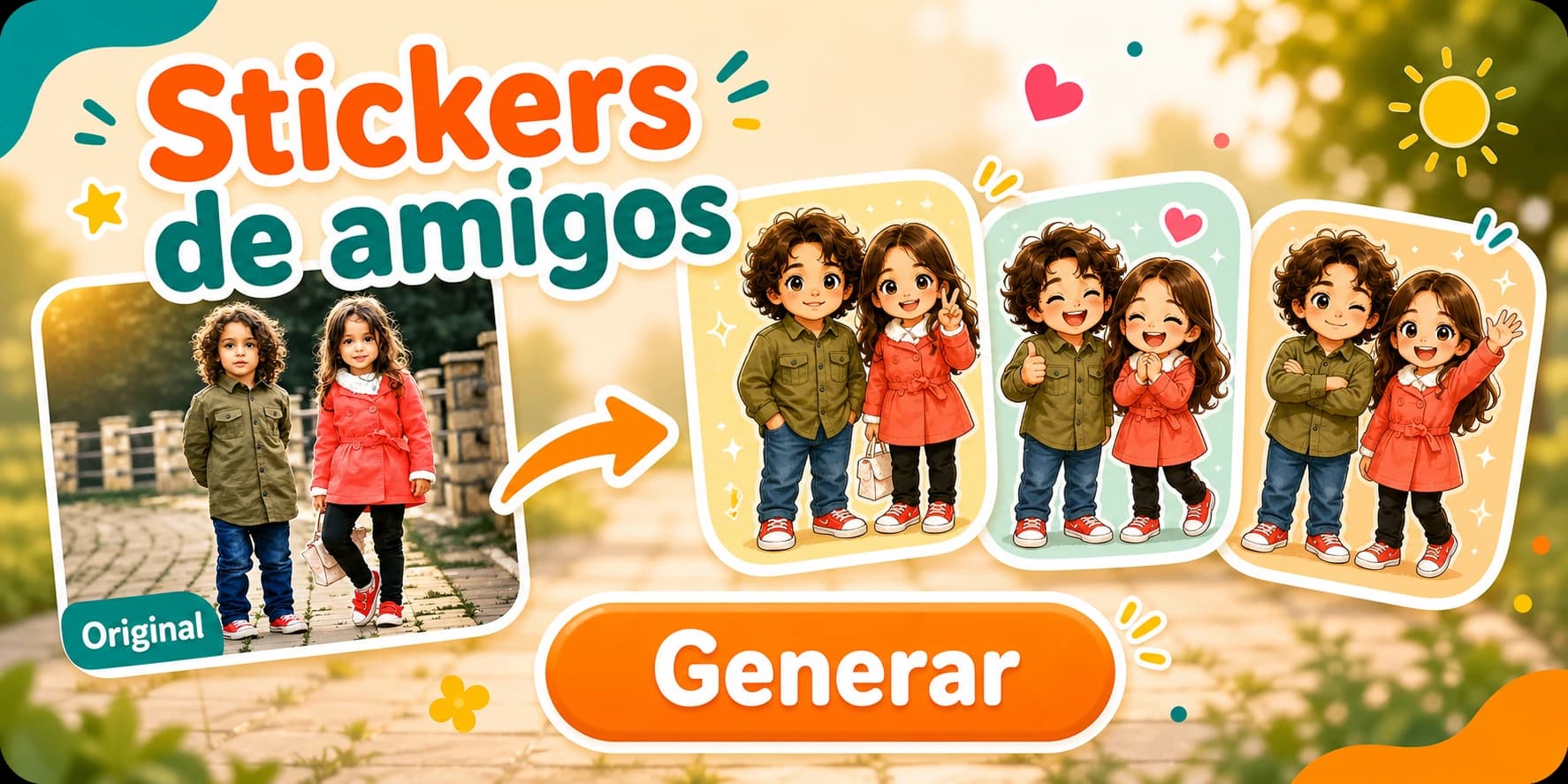 Crea stickers de amigos desde una foto de grupo.