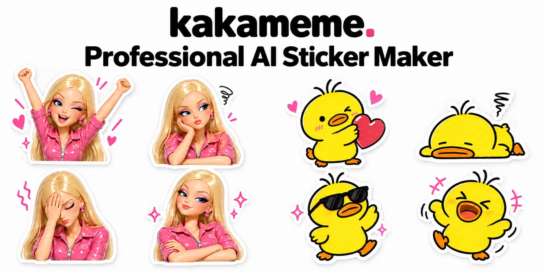 Professional AI Sticker Maker · promotional illustration