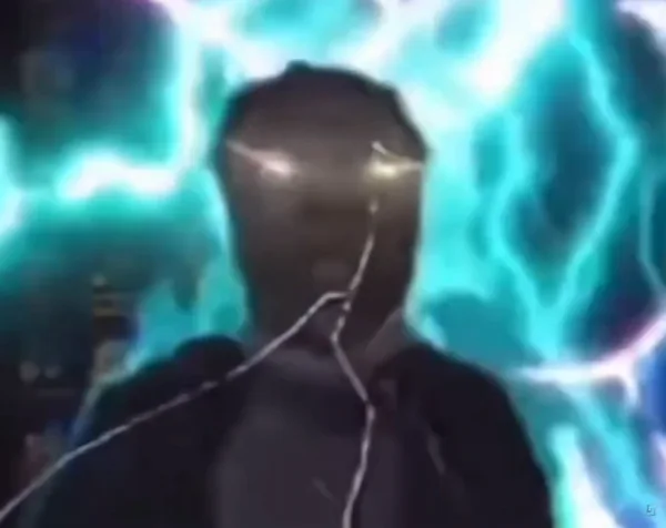 IShowSpeed powering up with lightning effects