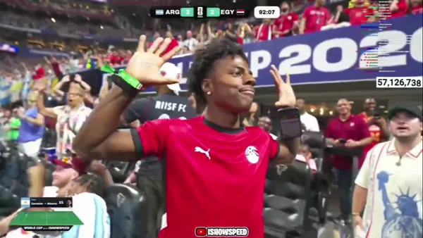 IShowSpeed Hands-Up Stadium Reaction