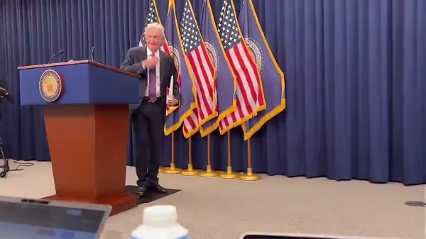 Jerome Powell Farewell Caption Edit